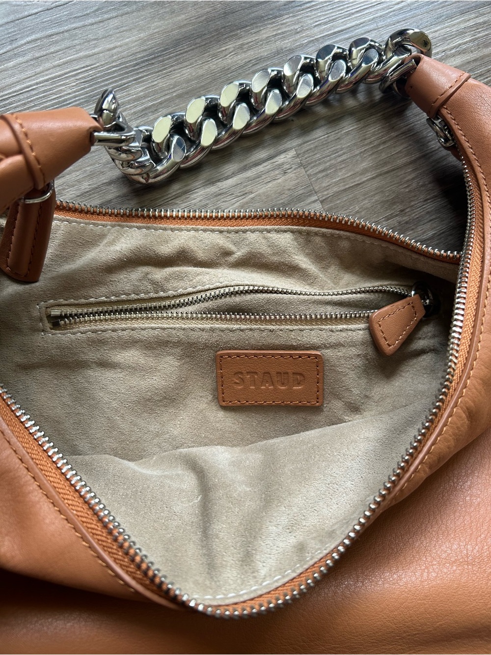 STAUD Saddle Shoulder Bag in Tan - Picture 2 of 4
